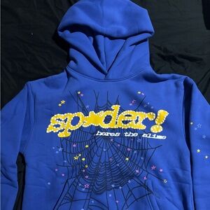 Sp5der Blue TC Hoodie